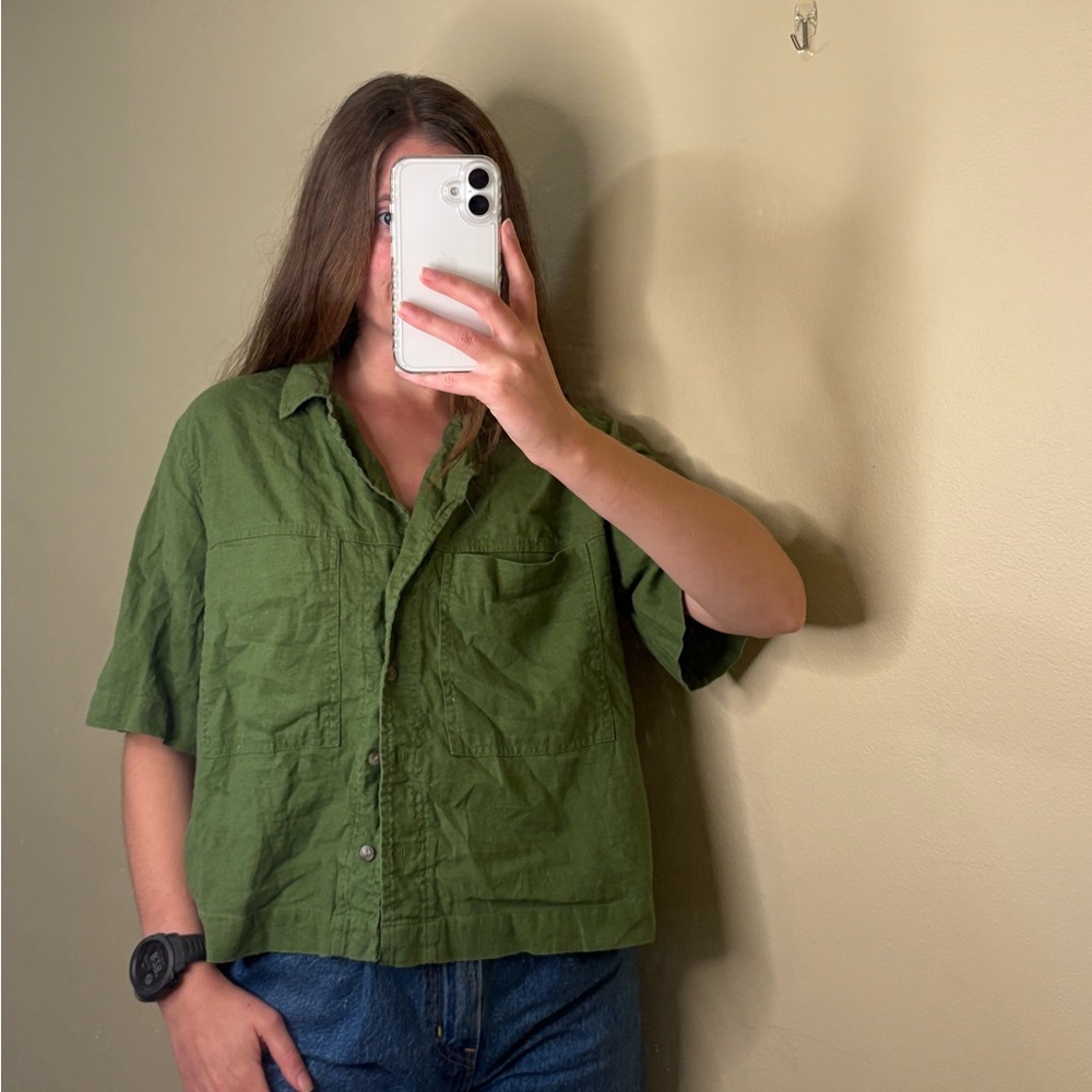 Universal Thread Olive Button-Up Shirt